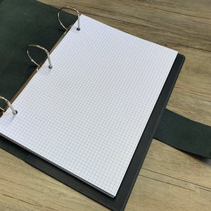Carpeta A4 de 2, 3 y 4 anillas, tamaño de anillas en D de 2 pulgadas, carpeta de anillas grande, portafolios de cuero para papeles tamaño carta, organizador comercial A4