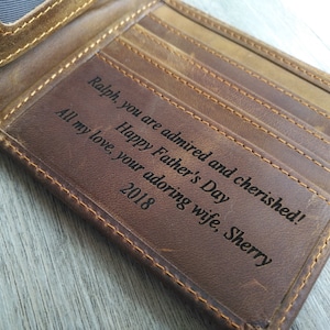 Personalized Leather Wallet,engraved Wallet,personalized Monogrammed ...