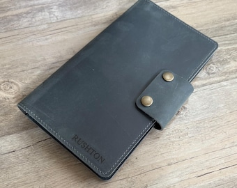 Personalized Leather Notepad Cover 4x8: Custom Journal, Reporter Notebook