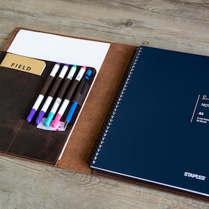 Funda para libreta A4 personalizada, funda para libreta espiral, soporte para bloc de notas, portafolios de trabajo, tamaño carta 8,5 x 11,75, portafolios de escritura