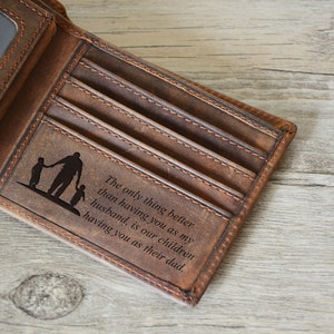 Vatertag Geldbörse, personalisierte Geldbörse aus Leder, Trauzeugengeschenk, Vatertagsgeschenk, Herrengeldbörse, kundenspezifische Geldbörsen, Brieftasche für Ihn