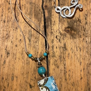 Up cycled Tin Necklace - Rectangle