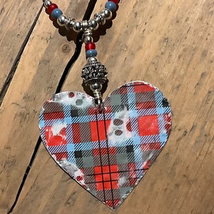 Vintage Tin Necklace - Heart