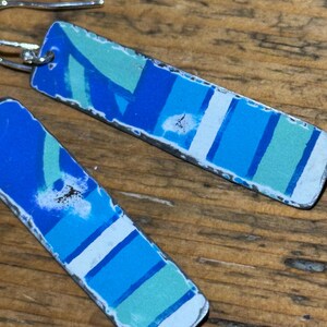 Reclaimed Tin Earrings - Rectangle