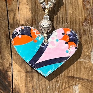 Up cycled Tin Necklace - Heart