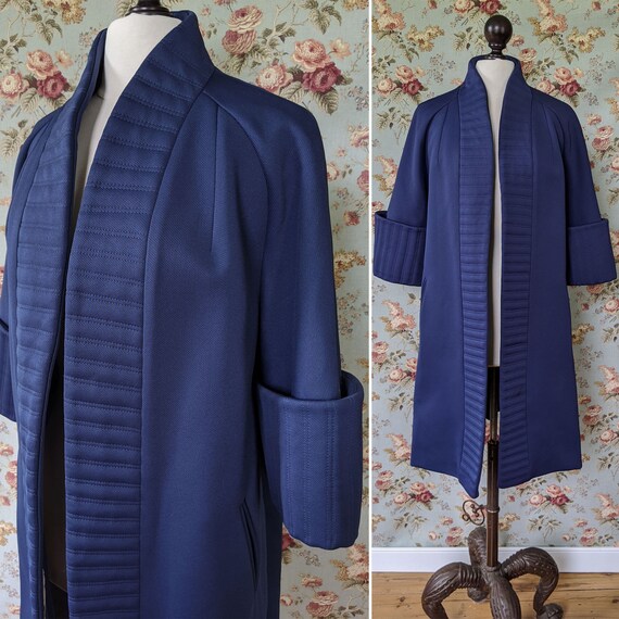 vintage Lilli Ann coat <> vintage 1970s blue Lilli