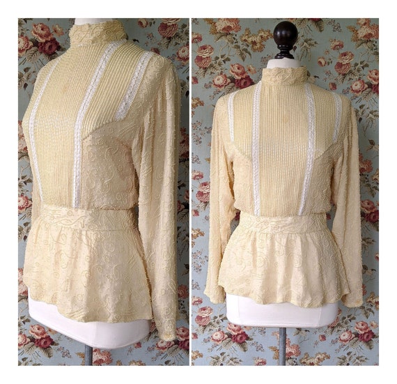 vintage AS IS 1980s bead blouse <> 1980s does Vict