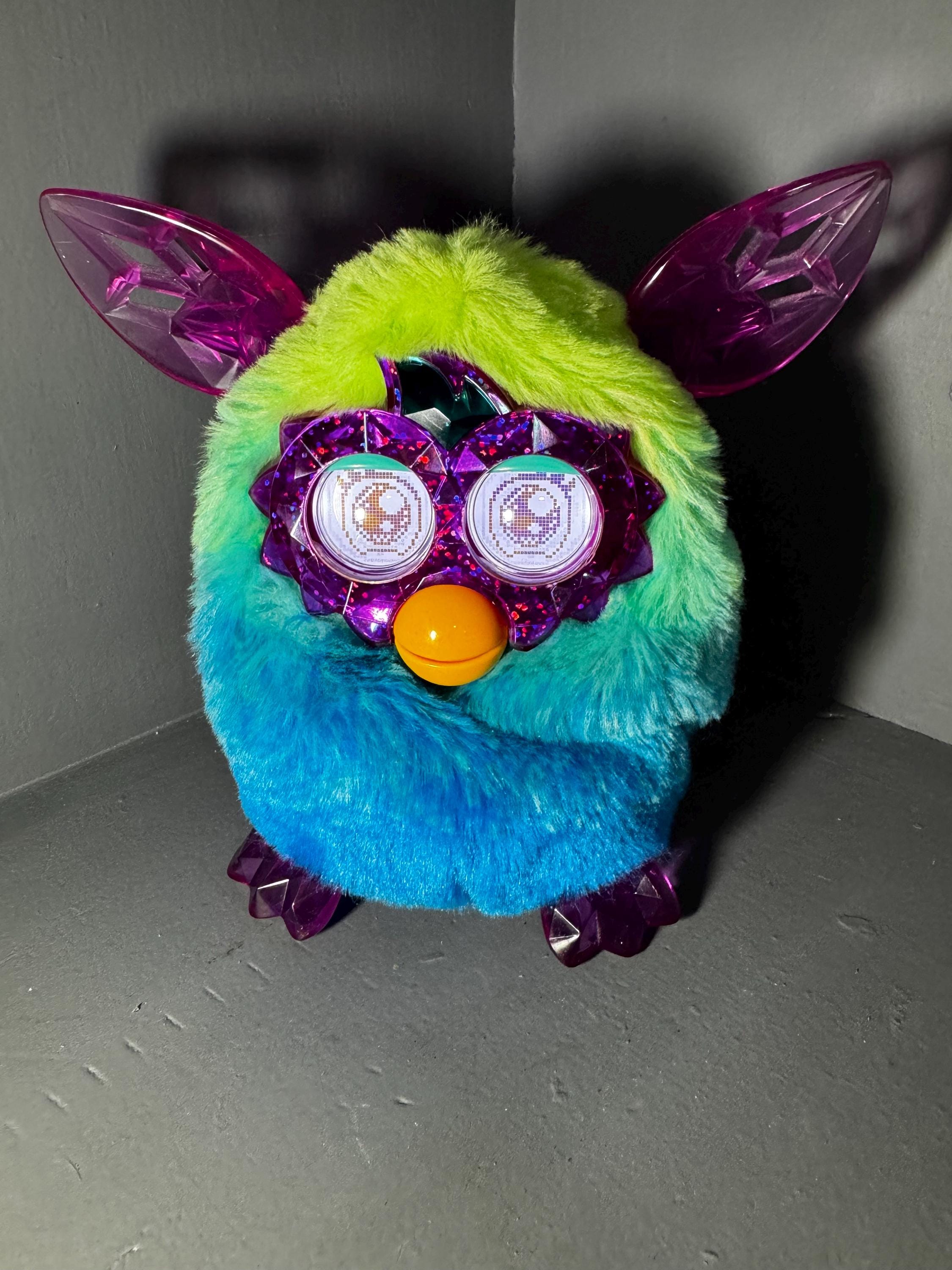 Furby  Crystal Boom blue and green