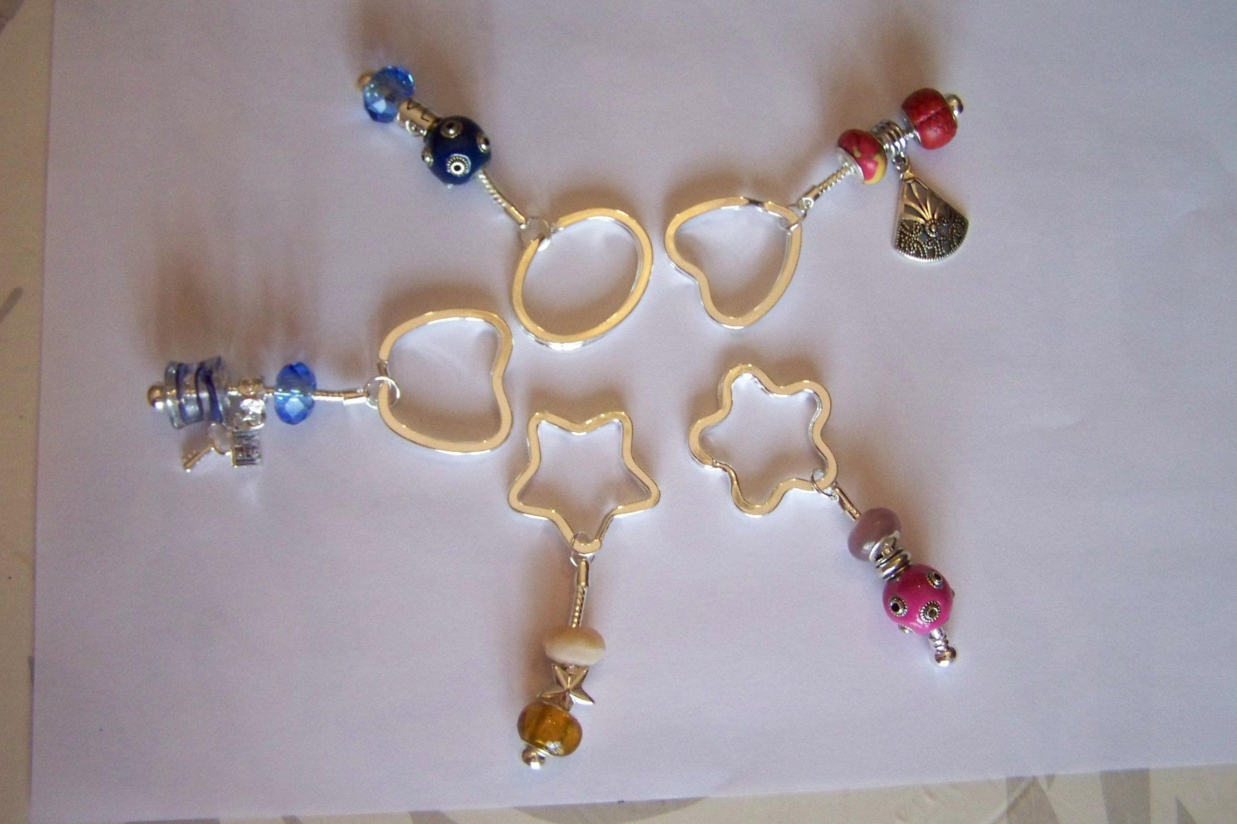 PandorA style keyring in silver plated metal Etsy