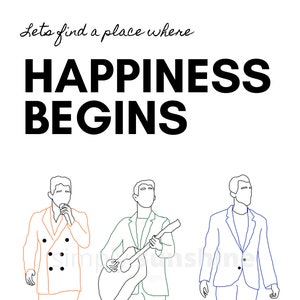 Jonas Brother - Happiness Begins live on tour line art print