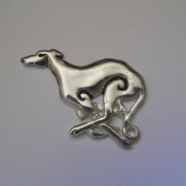 Celtic Hound Silver Pendant