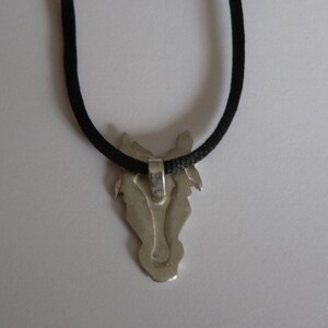 Silver Pony Pendant with heart image 2