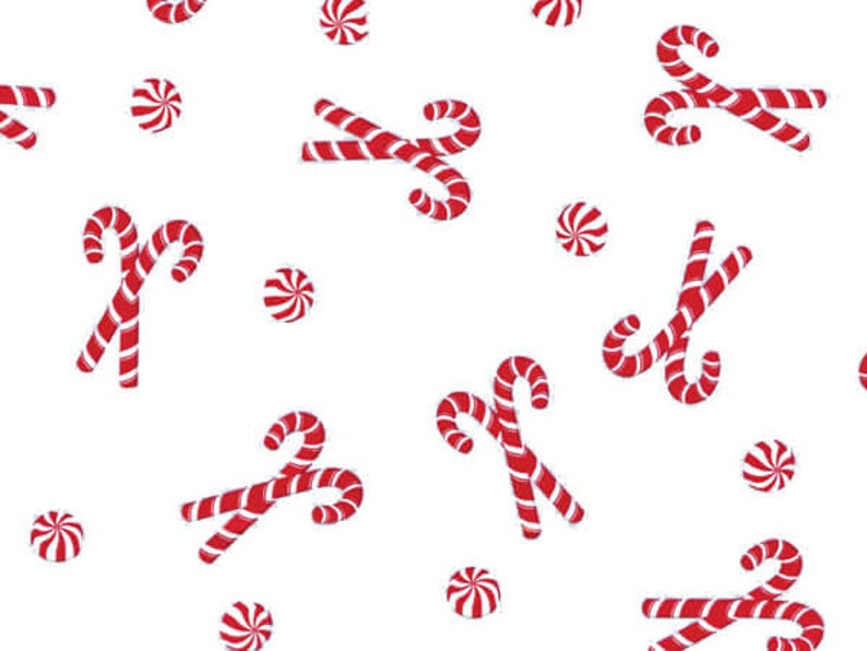 Candy Cane Christmas Patterned Cellophane Roll