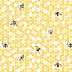 12 Sheets Bumble Bee Patterned Tissue Paper, Craft Paper, Made in USA, 100% Recycled, Eco-Friendly Holiday Gift Wrapping Tissue