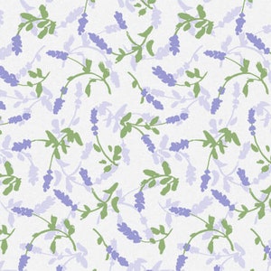 12 Sheets Lavender Floral Patterned Tissue Paper, Craft Paper, Made in USA, 100% Recycled, Eco-Friendly Holiday Gift Wrapping Tissue