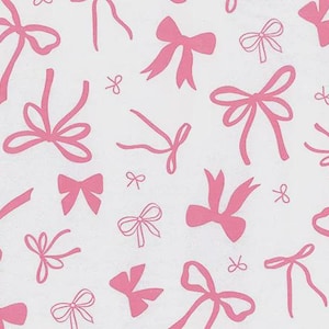 Bulk Tissue Paper, Retail, Shipping, Made in USA Gift Wrapping, Designer Tissue, Recycled, Eco-Friendly, 20x30&quot; Pre-Cut, Pink Bows