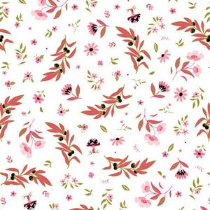 12 Sheets Mushroom Floral Patterned Tissue Paper, Craft Paper, Made in USA, 100% Recycled, Eco-Friendly Holiday Gift Tissue