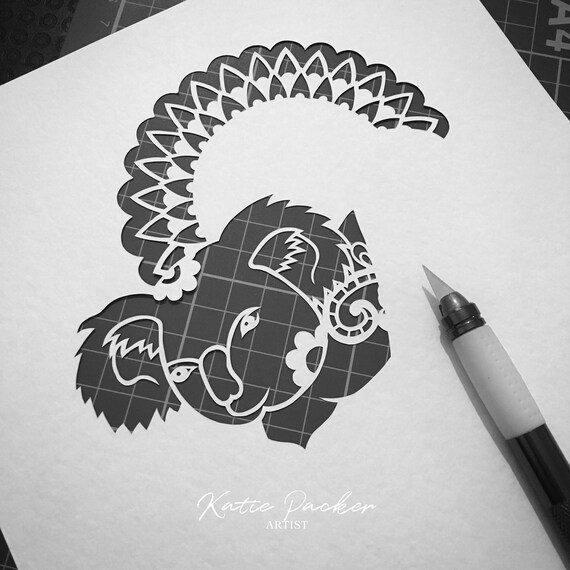Paisley Toucan DIY Paper Cutting Template