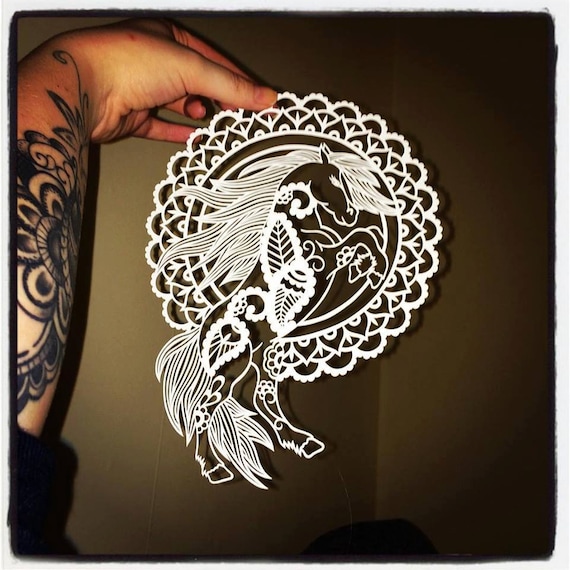 Paisley Toucan DIY Paper Cutting Template
