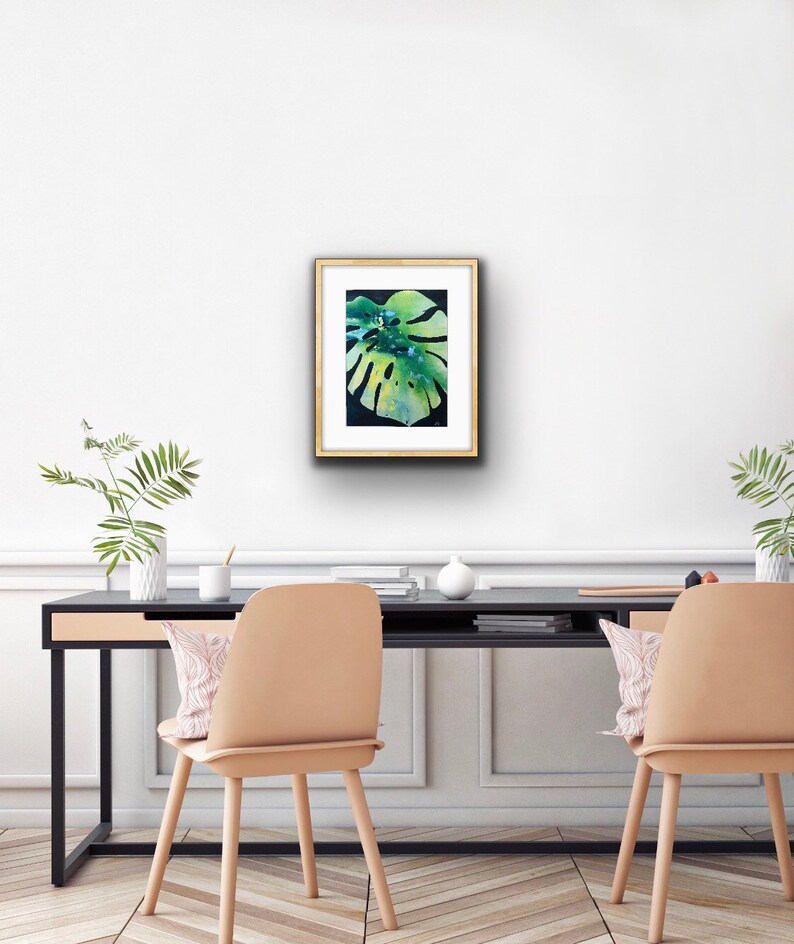 Monstera Leaf Abstract Original