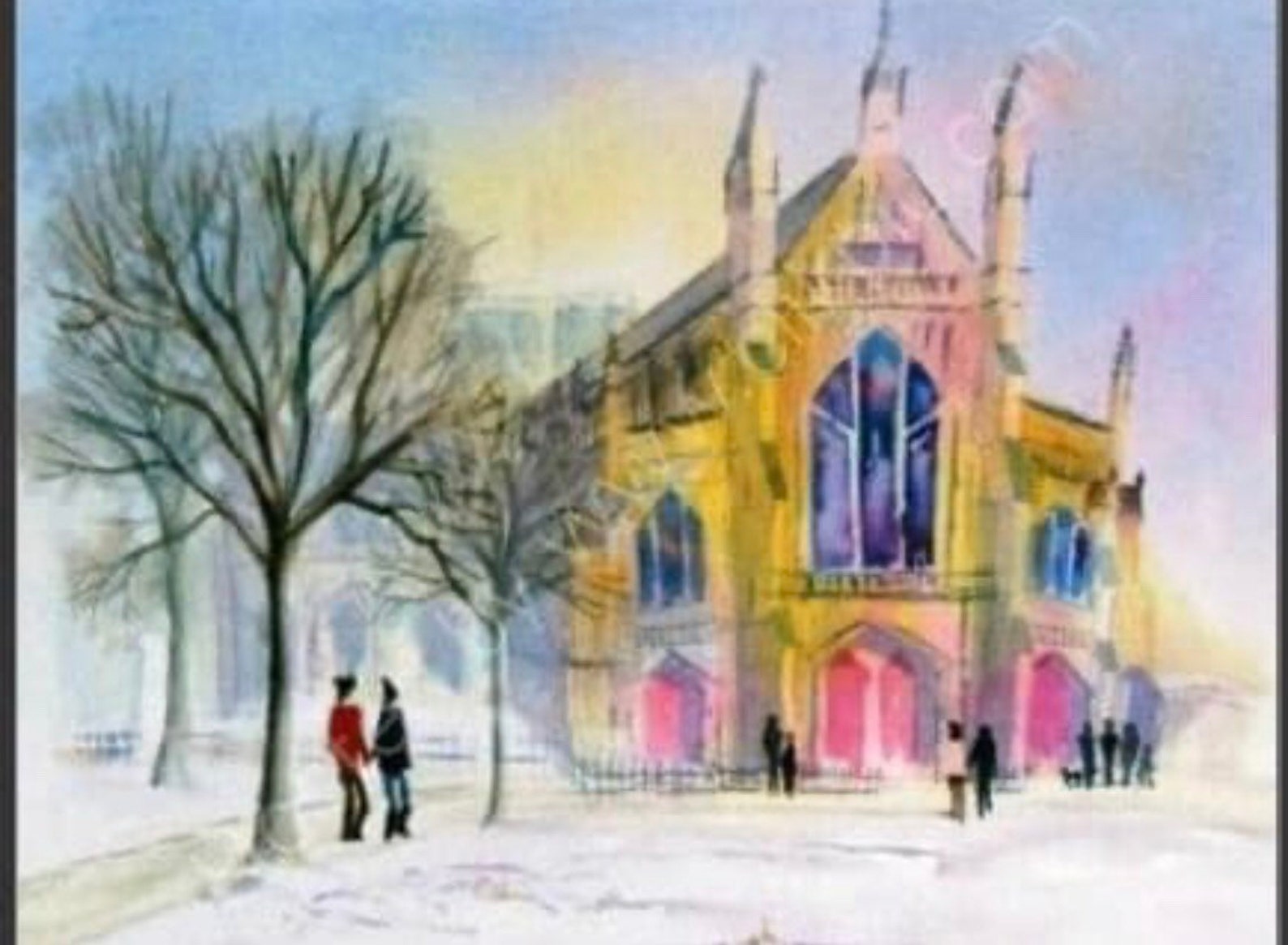 Winchester Cathedral Original Artwork/watercolour Painting Etsy