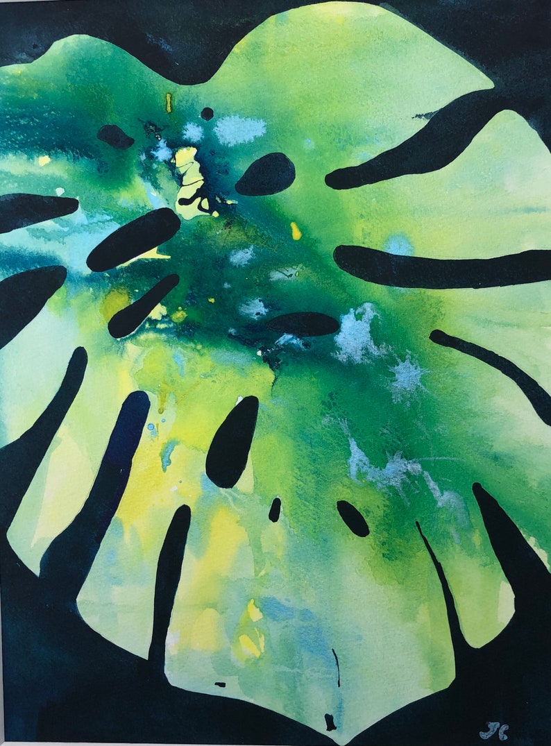 Monstera Leaf Abstract Original