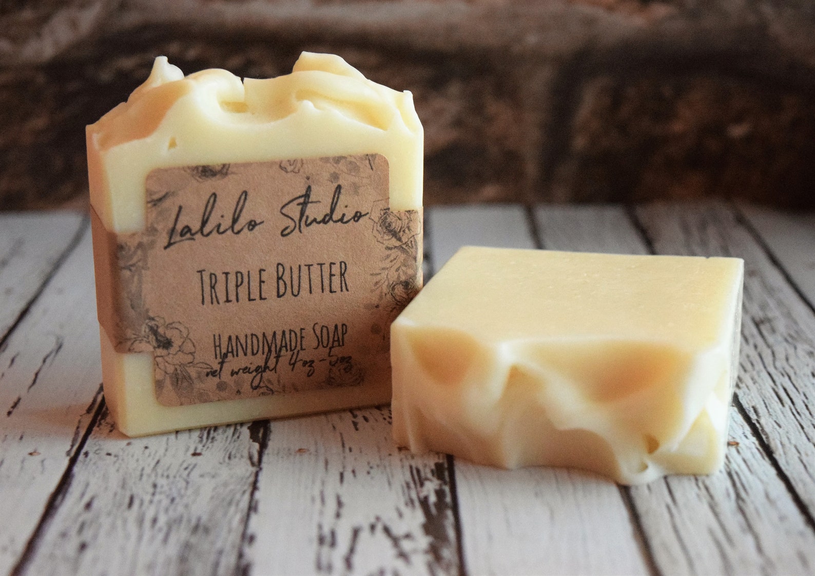 Handmade Soap Triple Butter Unscented Artisan Soap Etsy