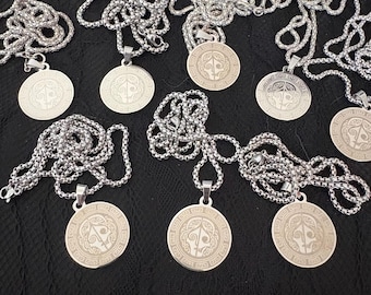 Hel Hela: 8x pendants stainless steel with chains Norse goddess Viking