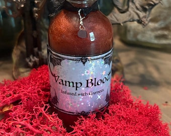 2oz Vamp blood fragrance perfume oil garnet infused vampire Dracula ritual blood altar dark moon altar anointing