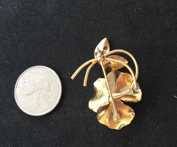 Vintage Giovanni Flower Brooch - image 2