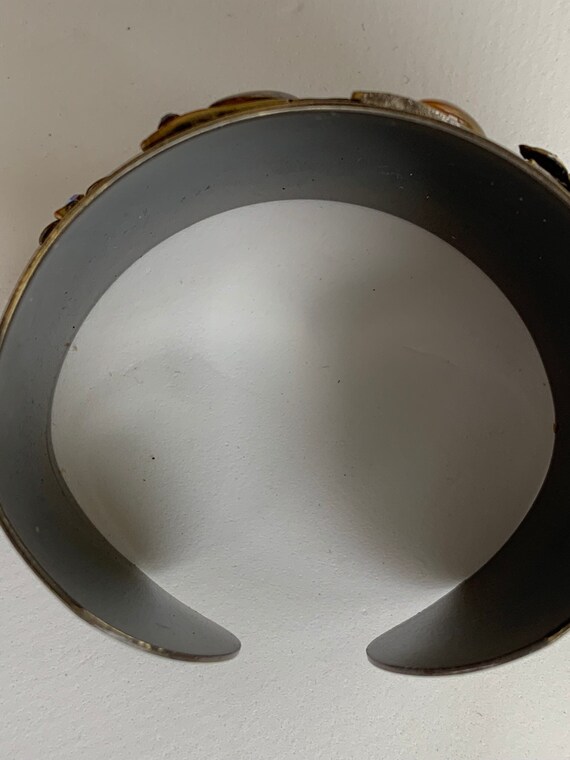 Statement Cuff Bracelet Aurora Borealis Rhineston… - image 5