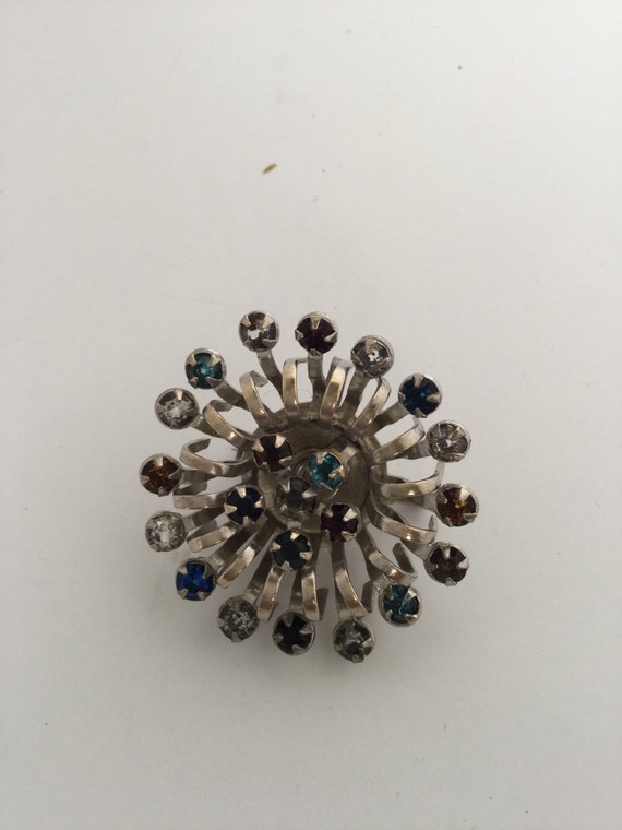 Multi Color Rhinestone Brooch / Pendant