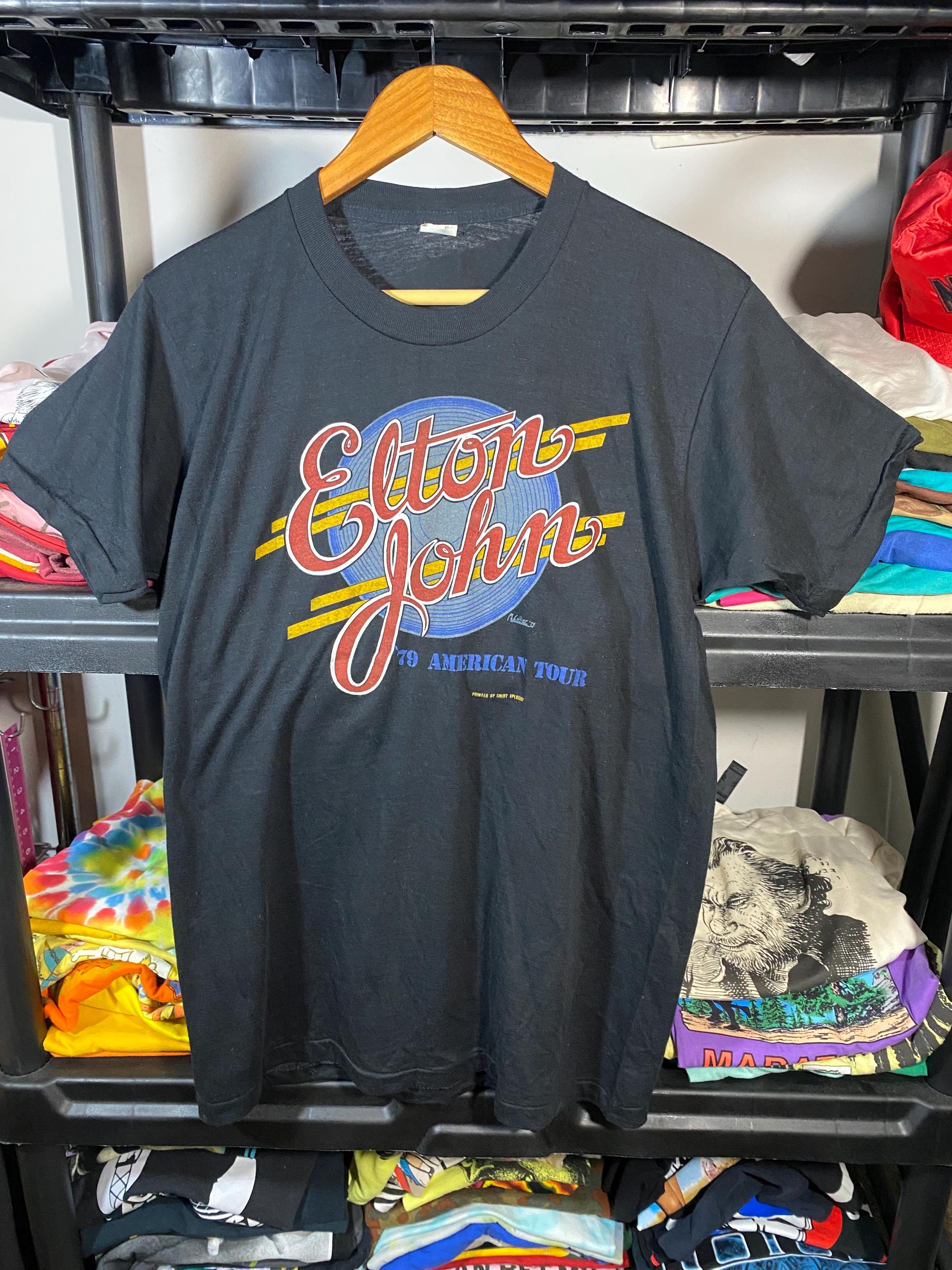 希少USA製80's エルトン・ジョン ツアーtシャツM
