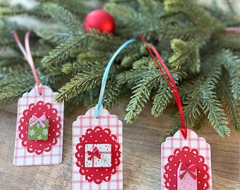 Weihnachtsgeschenkanhänger; 12er Set, Custom Made