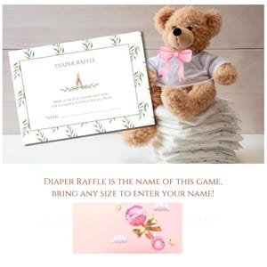 Peter Rabbit Diaper Raffle Insert Card