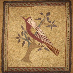 1805 Fraktur Rug Hooking Pattern, Linen