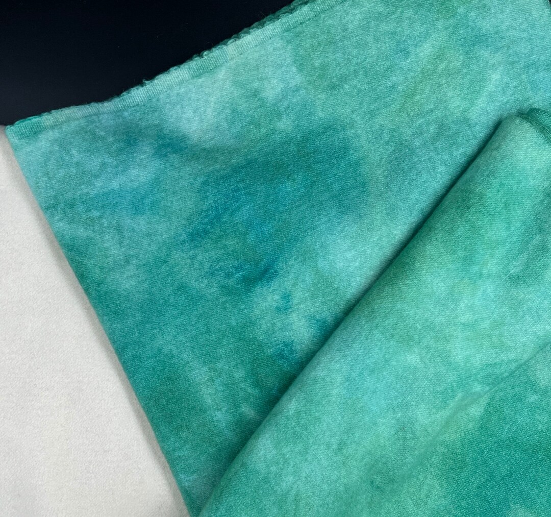 Blue Green V1 Overdyed Wool Rug Hooking Wool Fat Quarter Etsy