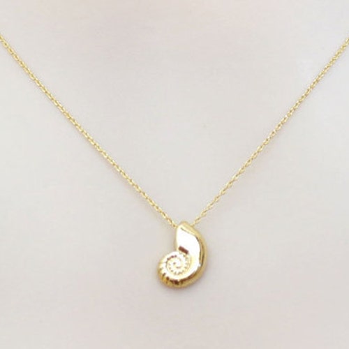 Gold Ariel Voice Necklace Shell 