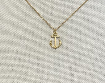 Cute Dainty Small Anchor Necklace, Gold Anchor Jewelry, Silver Anchor Pendant Necklace, Anchor Gift