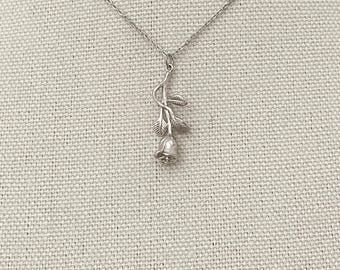 Collana In Argento 925 Con Ciondolo Fiore Di Ciliegio E Zirconi Cubici Rosa Chiaro - Gioiello Delicato Per Donna - 5