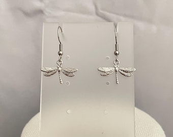 Dainty Dragonfly Earrings – Silver or 18K Gold‑Plated, Hypoallergenic Hooks, Lightweight Nature Insect Jewelry Gift