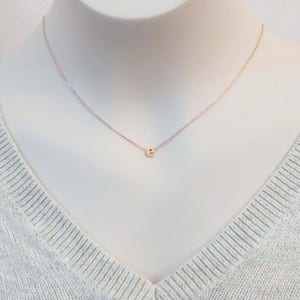 Personalized necklace, Small letter necklace, Lower case initial necklace, Rose gold necklace, Gift for women Gift for sister image 3