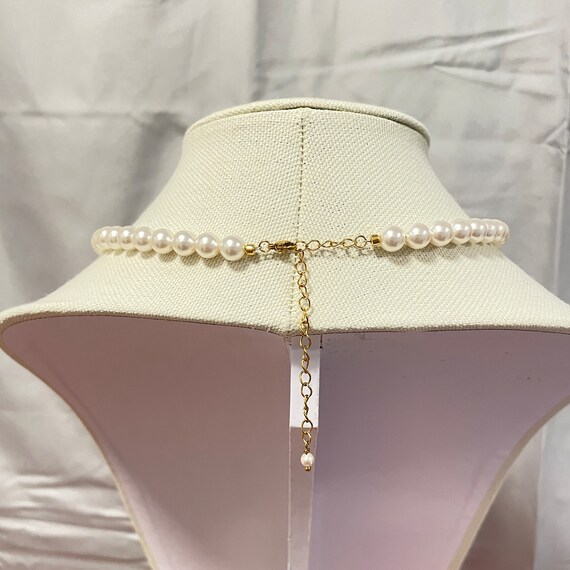 Simple Elegant 8mm Swarovski Pearl Strand Necklace for Women