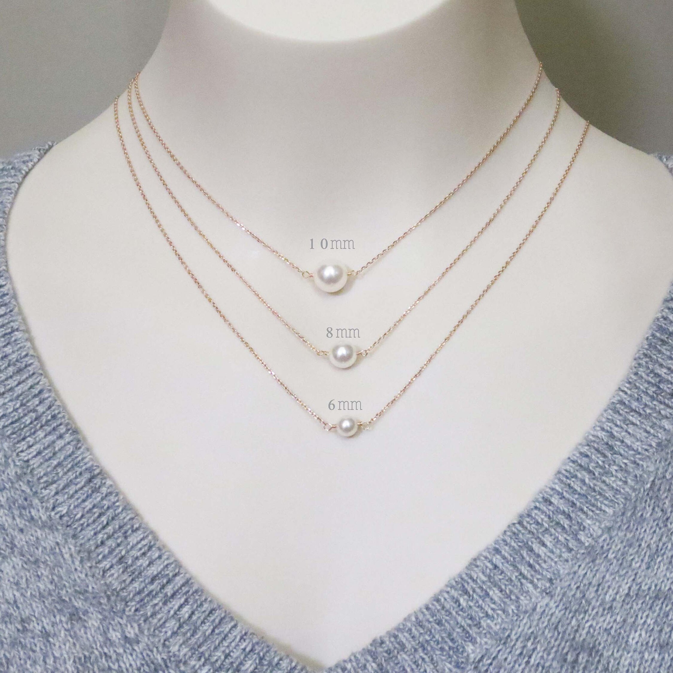 Simple Modern White Pearl Gold Silver 