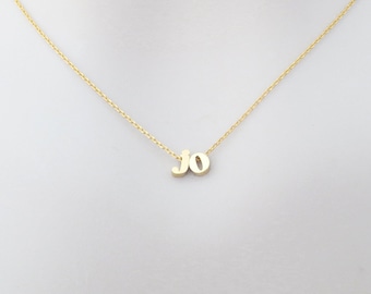 Two lower case initial necklace, 2 initial necklace, Double initial necklace, Personalized necklace, Letter necklace, Gift for women