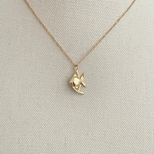 Gold Fish Necklace for Women, Koi Fish Jewelry for Girls, Tropical Fish Pendant Necklace, Fish Charm Jewelry for Her