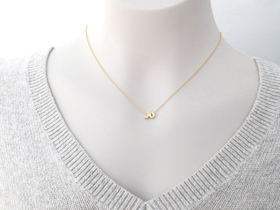 two-lower-case-initial-necklace-2-initial-necklace-double-etsy