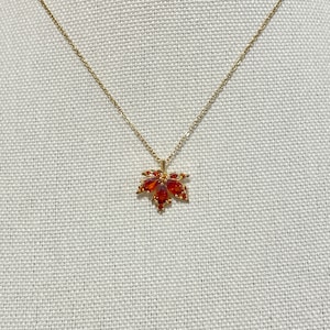 Kanadische Ahornblatt Halskette, kanadische Blatt Halskette, kanadische Halskette für Frauen, roter Ahornblatt Schmuck