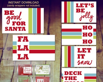 Christmas Favor Bag Toppers printable gift tags