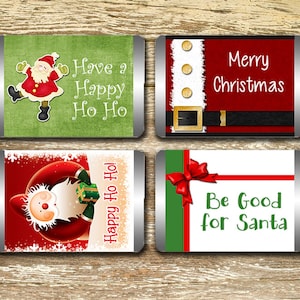Mini Candy Bar Wrappers - Christmas Candy Wrappers, Christmas Wrapper, Christmas Candy, Christmas Favor, Christmas Teacher, Christmas Party
